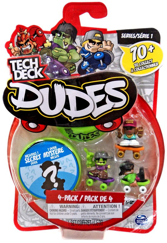 Tech Deck Dudes Phat Phran Robbie Rotten Amp Ollie Mini Figure 4 Pack