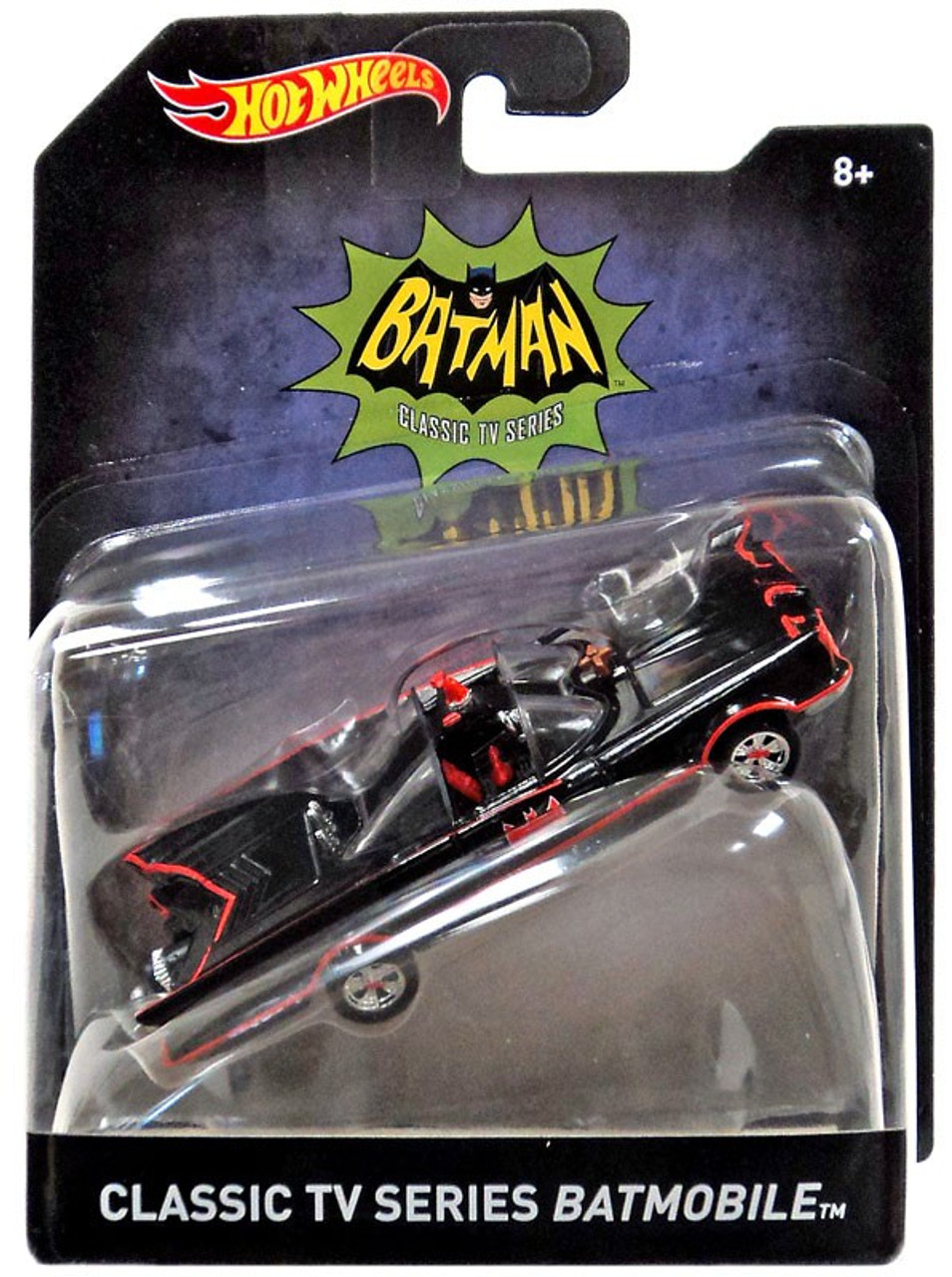 Figurine Hot Wheels Batmobile - Série TV Batman Classique 6/20 - Échelle 1:64 - Violet