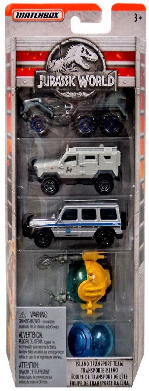 jurassic world matchbox 5 pack