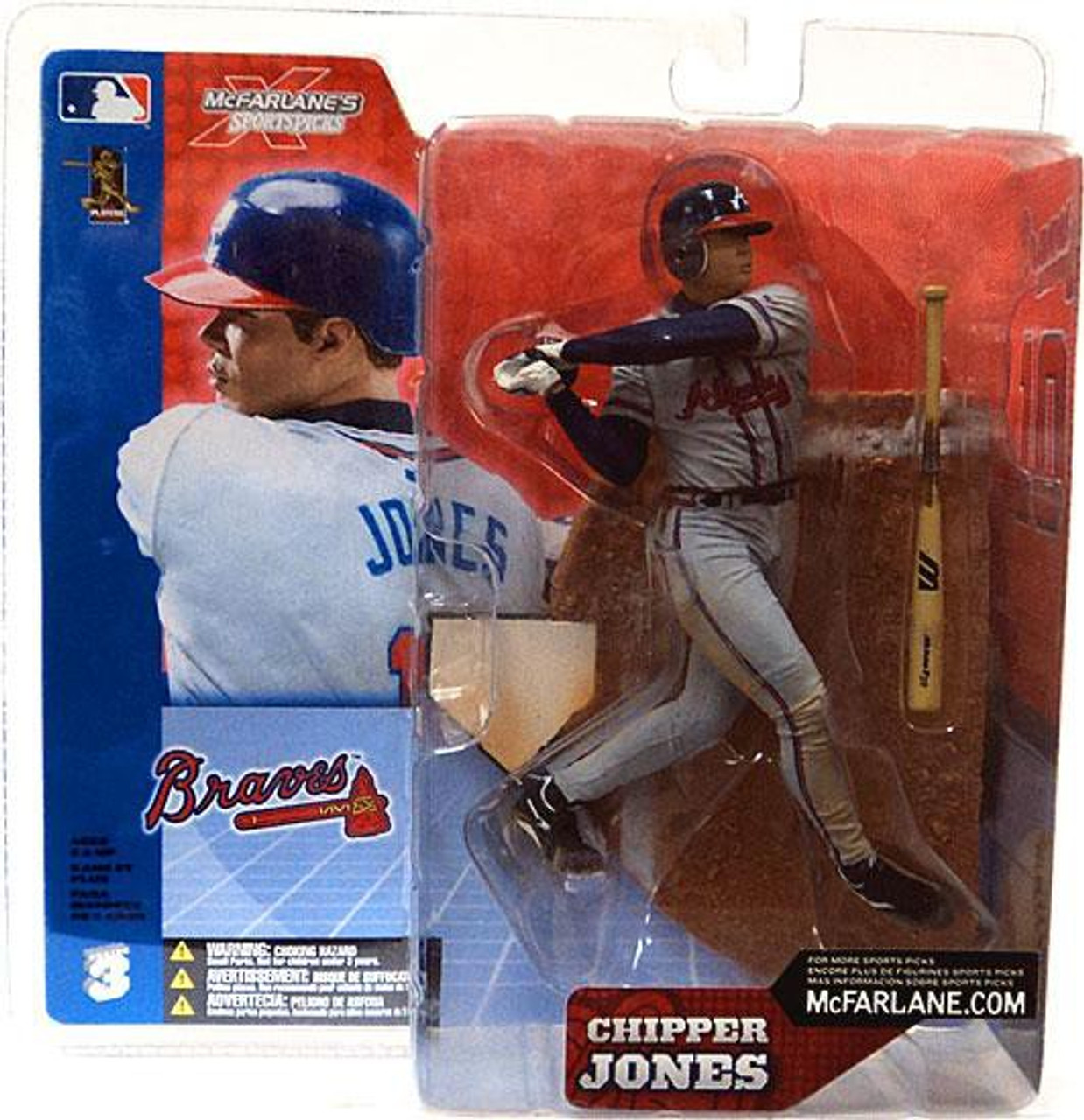 McFarlane Toys MLB Atlanta Braves Sports Picks Series 3 Chipper Jones