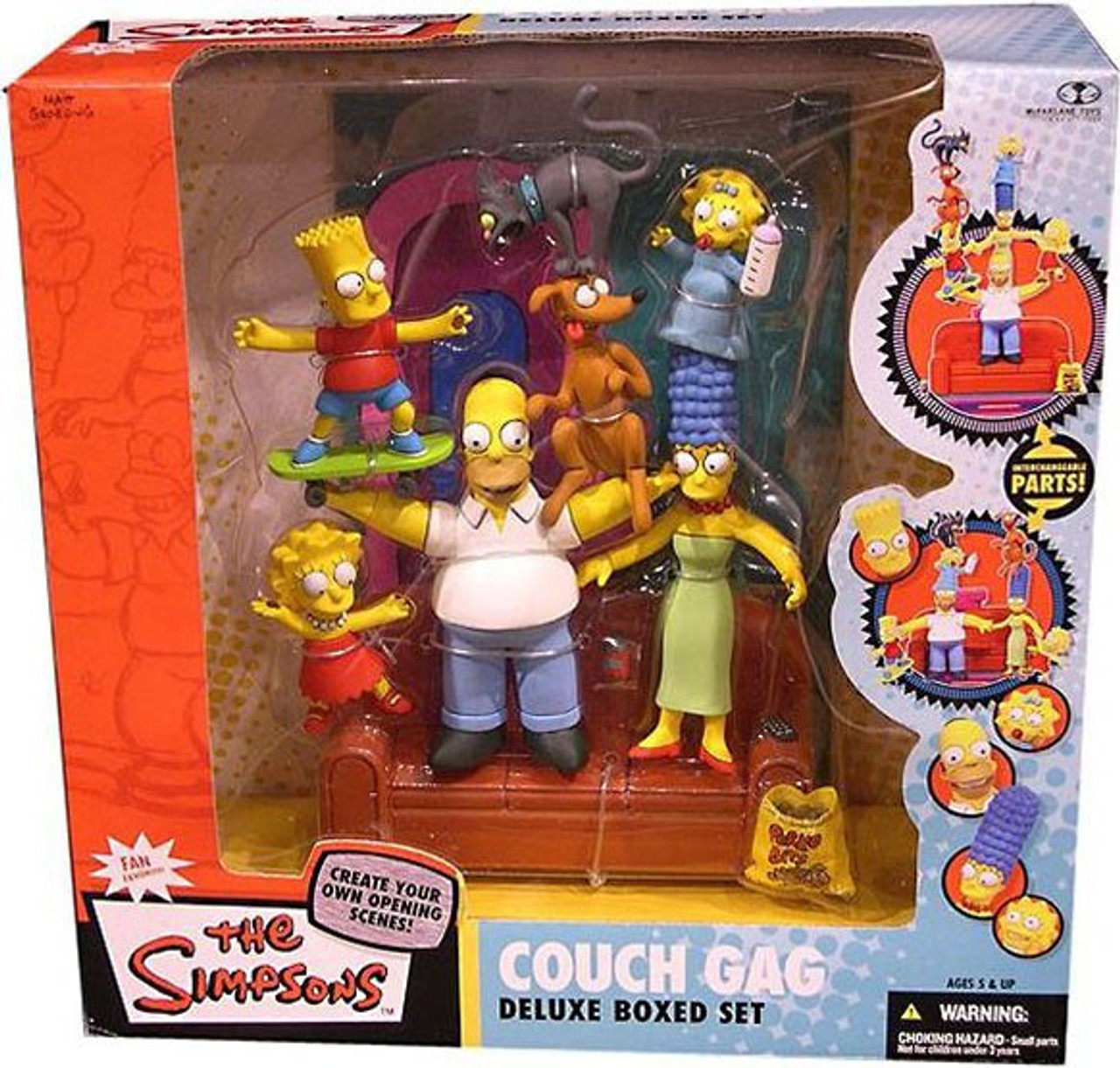 Mcfarlane Toys The Simpsons Deluxe Boxed Sets Family Couch Gag