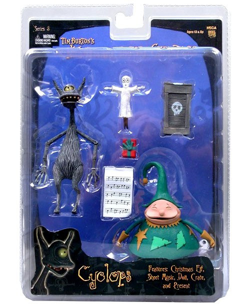 (未使用･未開封品)ナイトメアビフォアクリスマス シリーズ3 Cyclops Features:Christmas Elf,Sheet Music,Doll,Crate,and Present NECA The Nightmare Before Christmas Series 3 Cyclops Action Figure