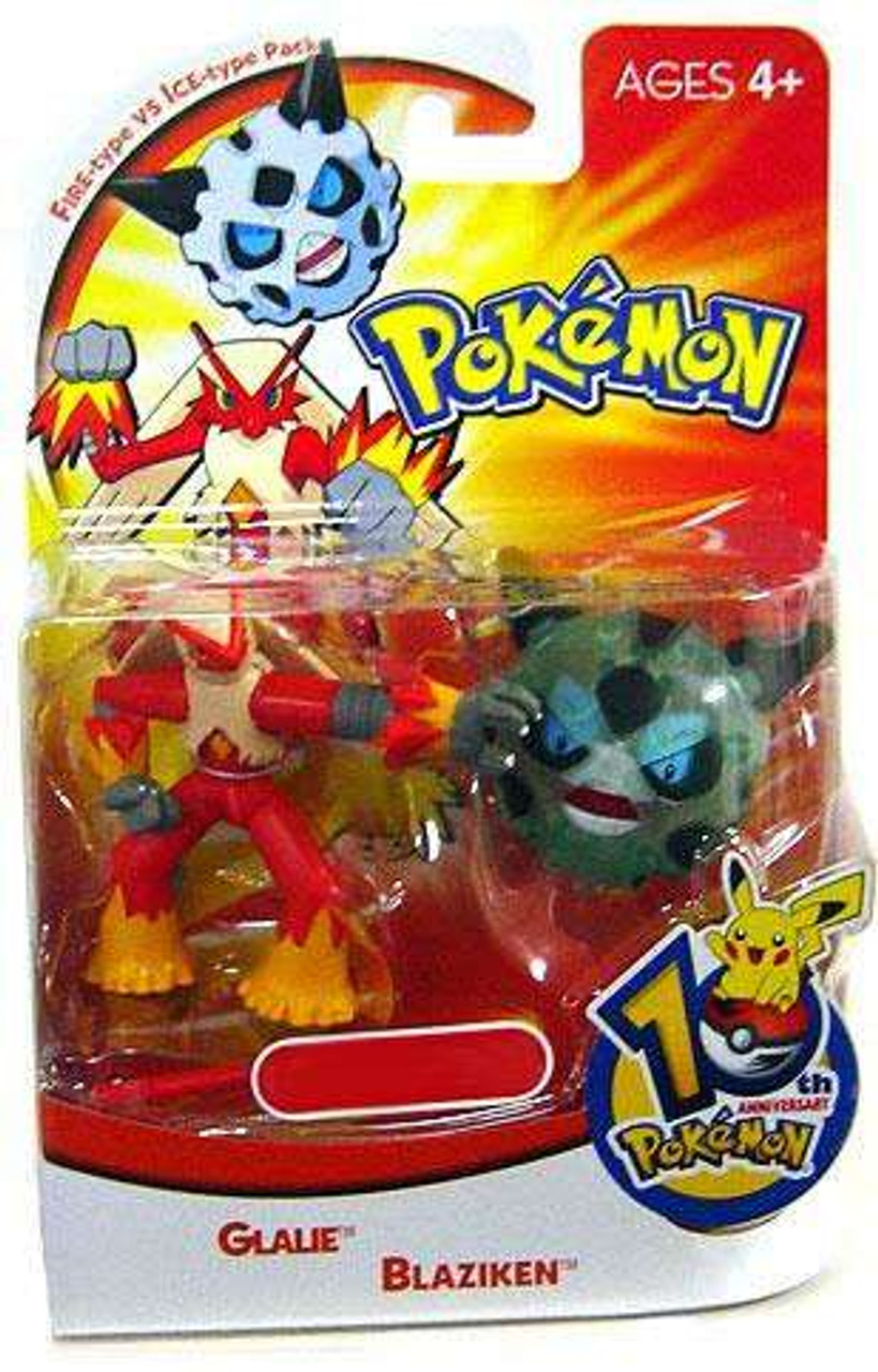 Pokemon 10th Anniversary Fire Type Vs Ice Type Pack Exclusive Mini Figure 2 Pack Glalie Blaziken Hasbro Toys Toywiz - roblox fire and ice mask