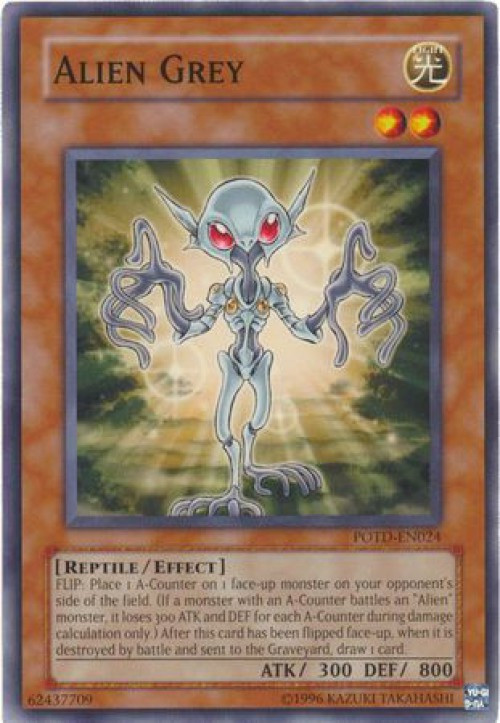 Yugioh Gx Trading Card Game Power Of The Duelist Single Card Common Alien Grey Potd En024 Toywiz