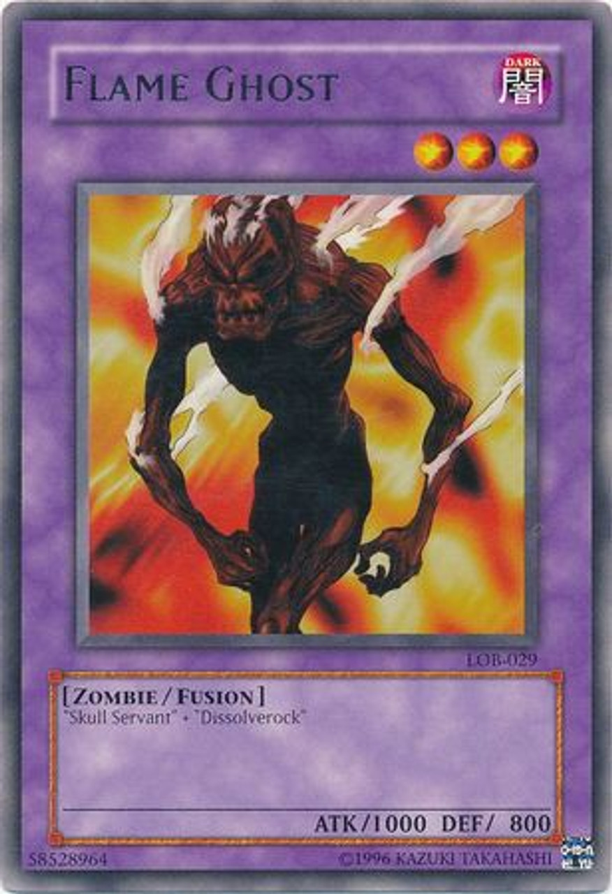Blue Eyes White Dragon Ghost Rare YuGiOh Legend of Blue Eyes White Dragon Single Card Rare Flame Ghost