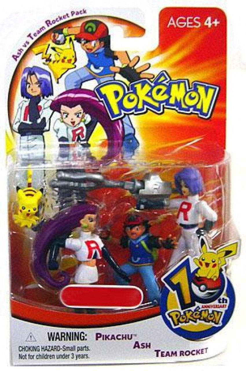 Pokemon 10th Anniversary Ash Vs Team Rocket Pack Exclusive Mini Figure 4 Pack Pikachu Ash Team Rocket Hasbro Toys Toywiz - roblox team rocket