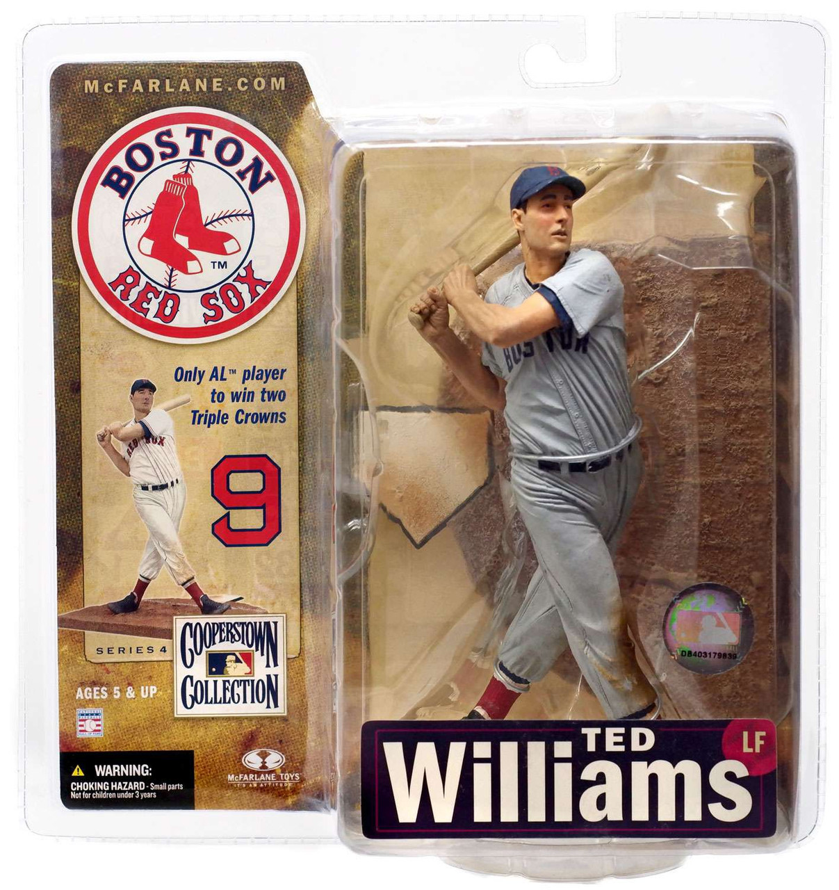 Mcfarlane Toys Mlb Boston Red Sox Cooperstown Collection Series 4 Ted Williams Boston Red Sox Action Figure Gray Uniform Toywiz