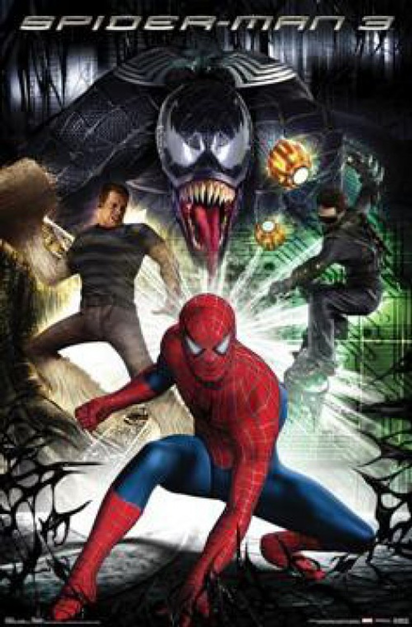 Spider-Man 3 Villains Movie Poster 90101 - ToyWiz
