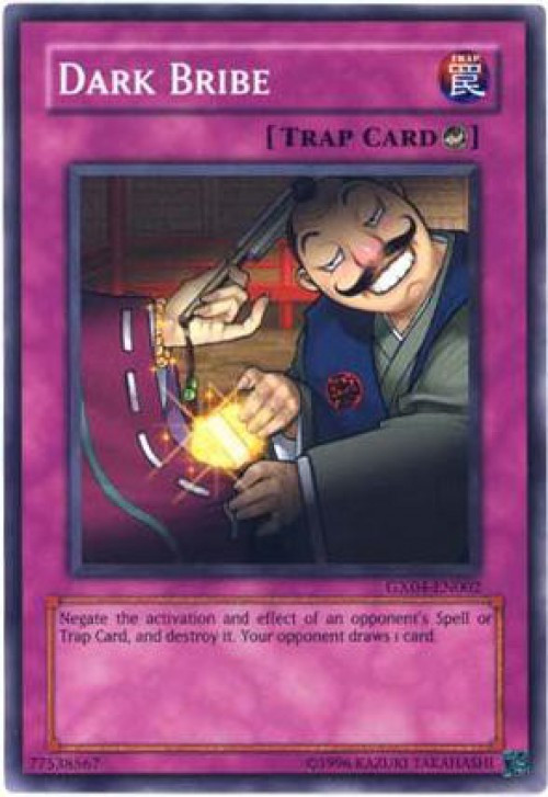 Yu-gi-oh Konami Dark Bribe Super Rare Gx04 Dark Bribe Inglés