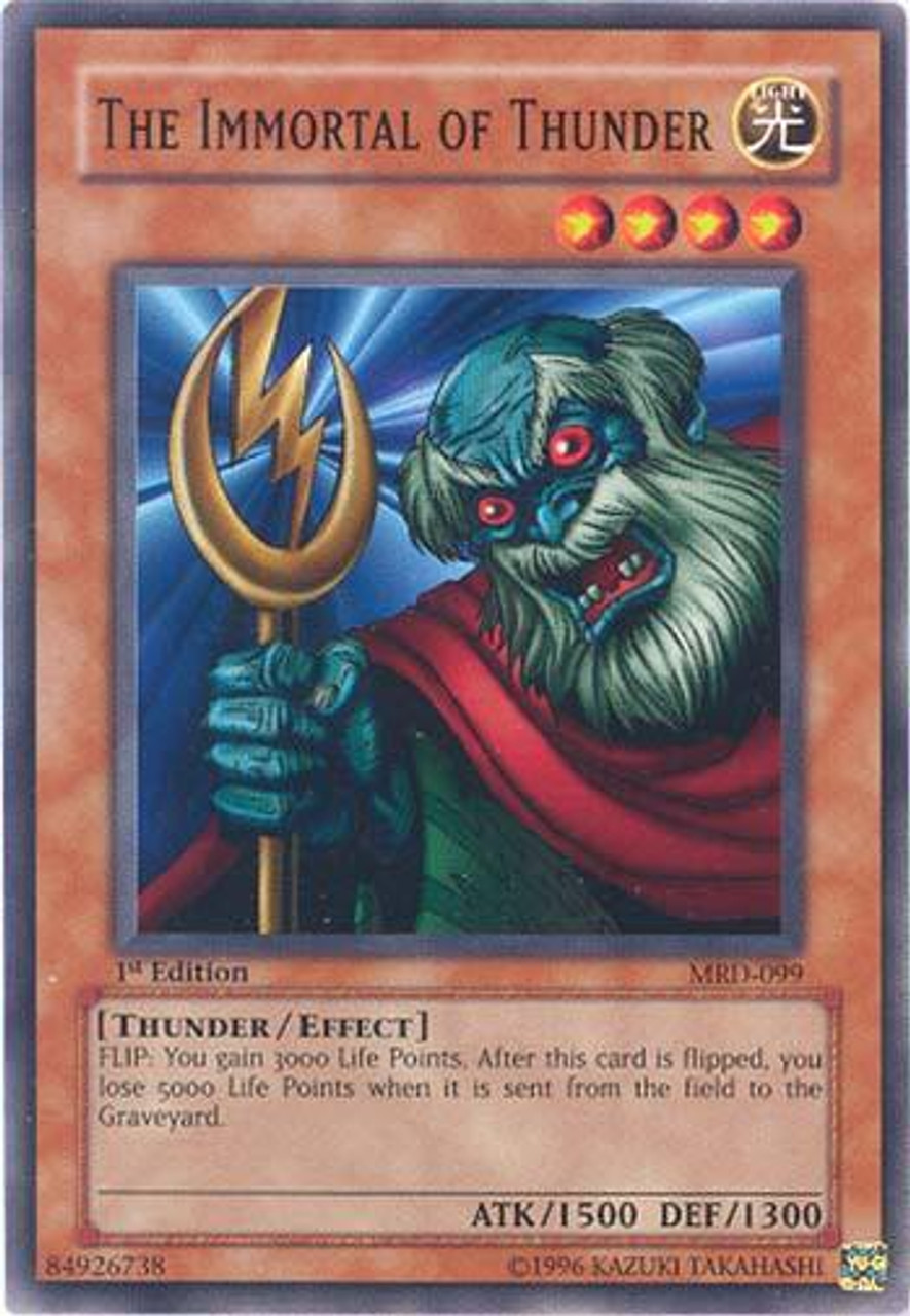 YuGiOh Metal Raiders Single Card Common The Immortal of Thunder MRD099 ToyWiz