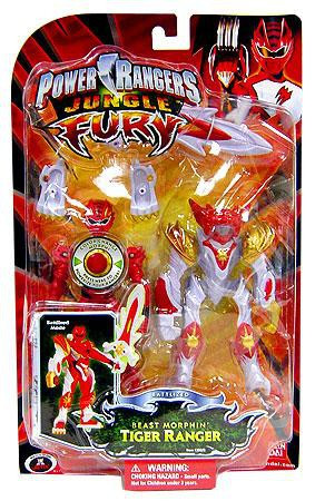 Power Rangers Jungle Fury Battlized Beast Morphin Tiger Ranger Action