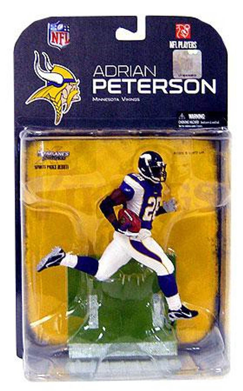 Mcfarlane Toys Nfl Minnesota Vikings Sports Picks Series 18 Adrian Peterson Action Figure Black Wrist Tape Variant
