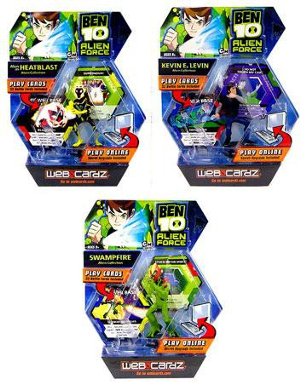 Ben 10 Alien Force Set Of 3 Web Cardz Starter Sets Snap Tv Toywiz - ben 10 alien force vilgax attacks the video game roblox