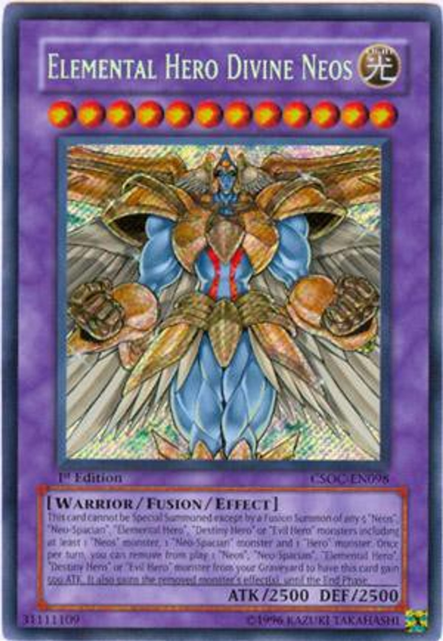 Yugioh Crossroads Of Chaos Single Card Secret Rare Elemental Hero Divine Neos Csoc En098 Toywiz - movie park truss roblox