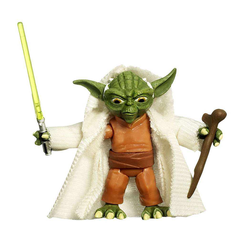 Star Wars The Clone Wars 2009 Yoda 3.75 Action Figure CW14 Hasbro Toys