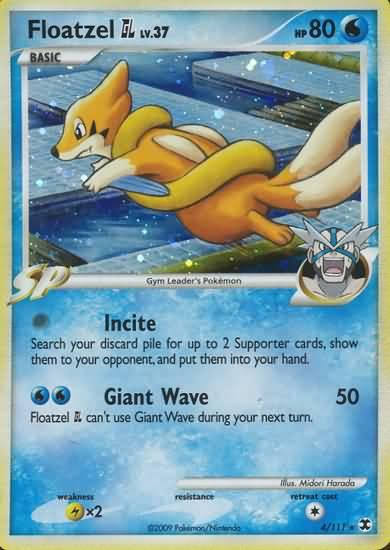 Pokemon Platinum Rising Rivals Single Card Rare Holo Floatzel Gl 4 Toywiz Pokemon Platinum Rising Rivals Single Card Rare Holo Floatzel Gl 4 Toywiz
