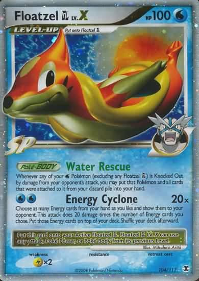 Pokemon Platinum Rising Rivals Single Card Ultra Rare Floatzel GL