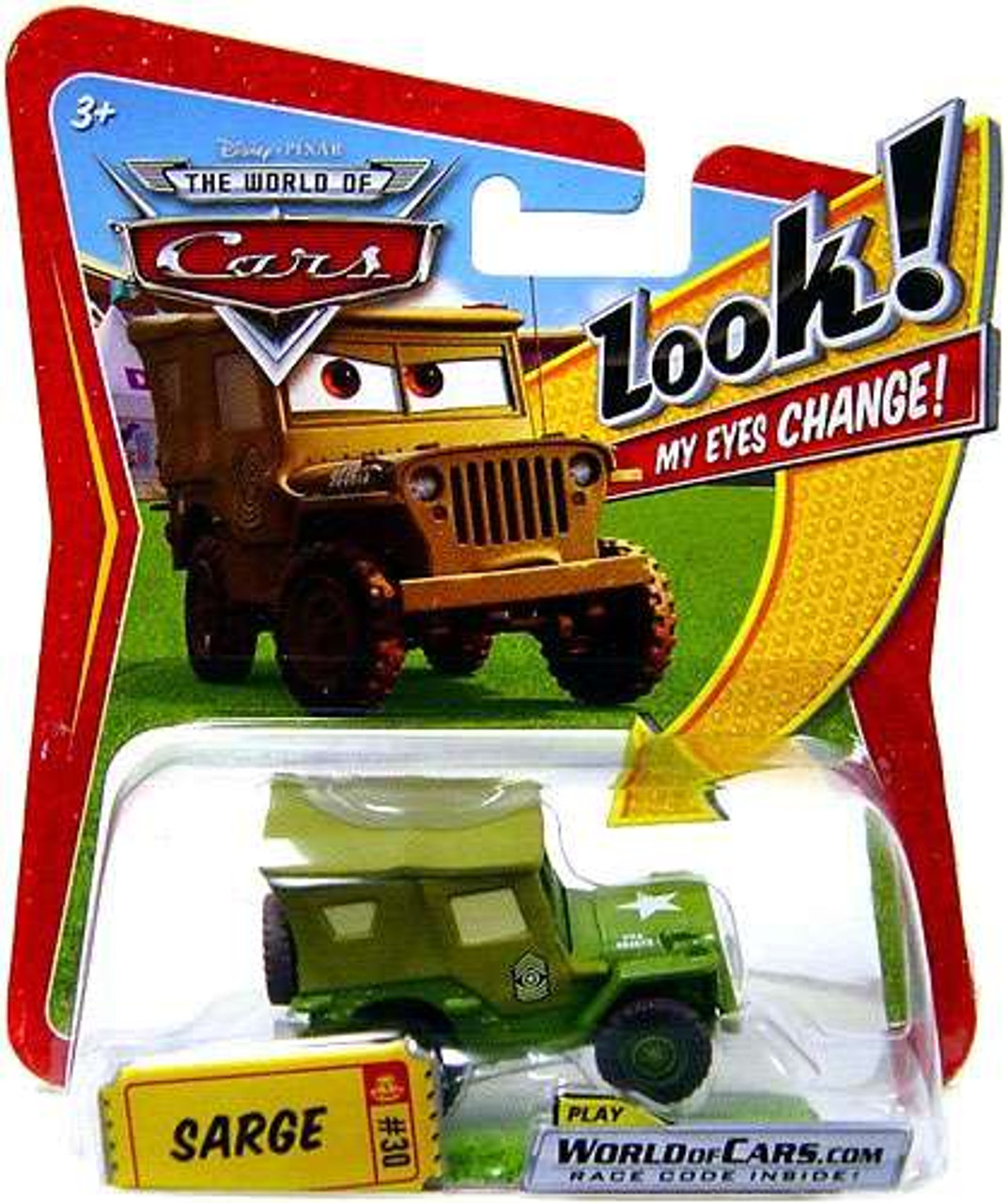 Disney Pixar Cars The World Of Cars Lenticular Eyes Series 1 Sarge 155 Diecast Car Mattel Toys 