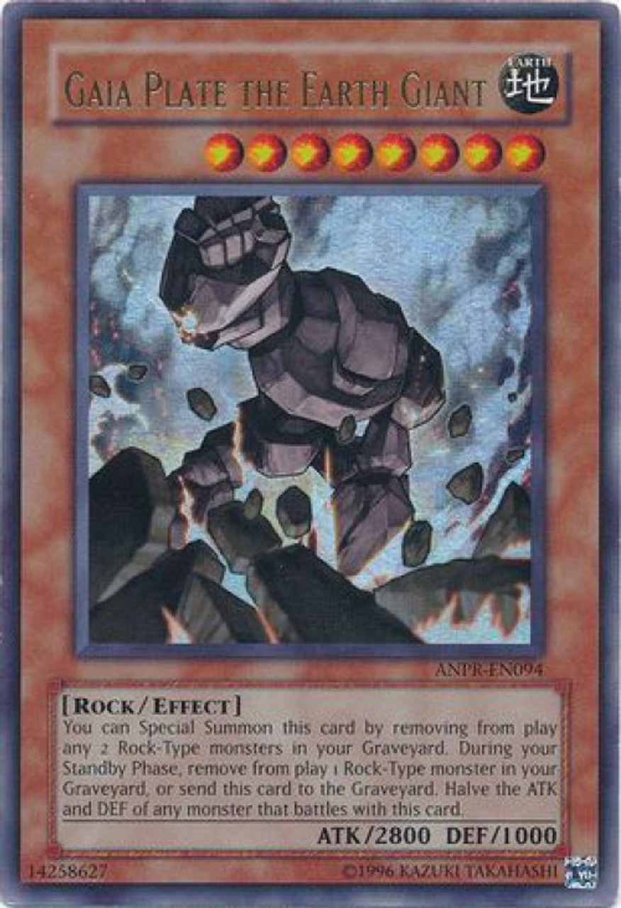 Yugioh Ancient Prophecy Single Card Ultra Rare Gaia Plate The Earth Giant Anpr En094 Toywiz - how to get unlimited coins on plates of fate roblox