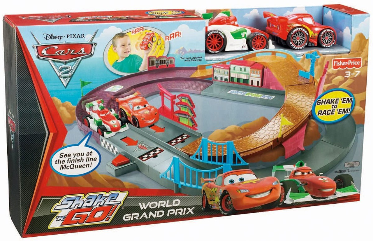 Fisher Price Disney Pixar Cars Cars 2 Shake N Go World Grand Prix Playset Toywiz