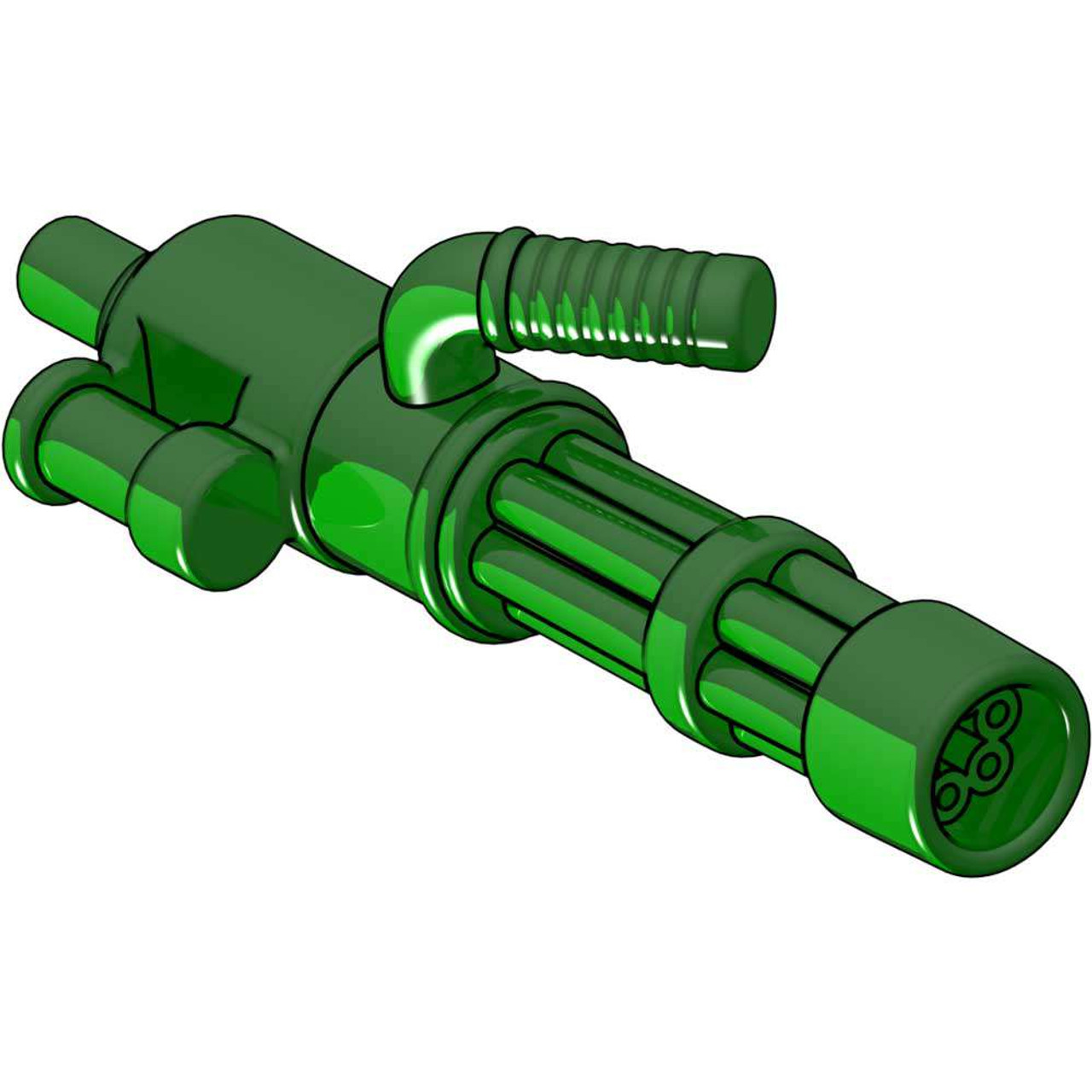 Brickarms Weapons Minigun 2 5 Trans Green With No Ammo Toywiz - jaws roblox minigun code