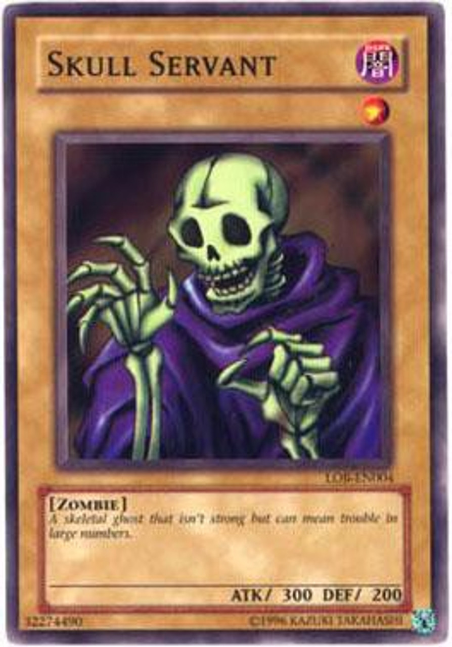 Yugioh Legend Of Blue Eyes White Dragon Single Card Common Skull Servant Lob 004 Toywiz - roblox zombie attack skull pet