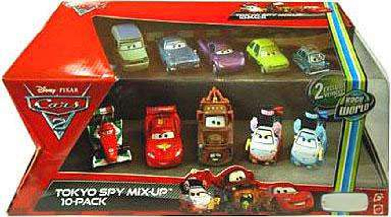 Disney Pixar Cars Cars 2 Tokyo Spy Mix Up Exclusive 155 Diecast Car 10 Pack Mattel Toys Toywiz Disney Pixar Cars Cars 2 Tokyo Spy Mix Up Exclusive 155 Diecast Car 10 Pack Mattel Toys Toywiz