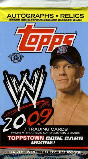 WWE Wrestling Topps 2009 Trading Card Pack 7 Cards ToyWiz