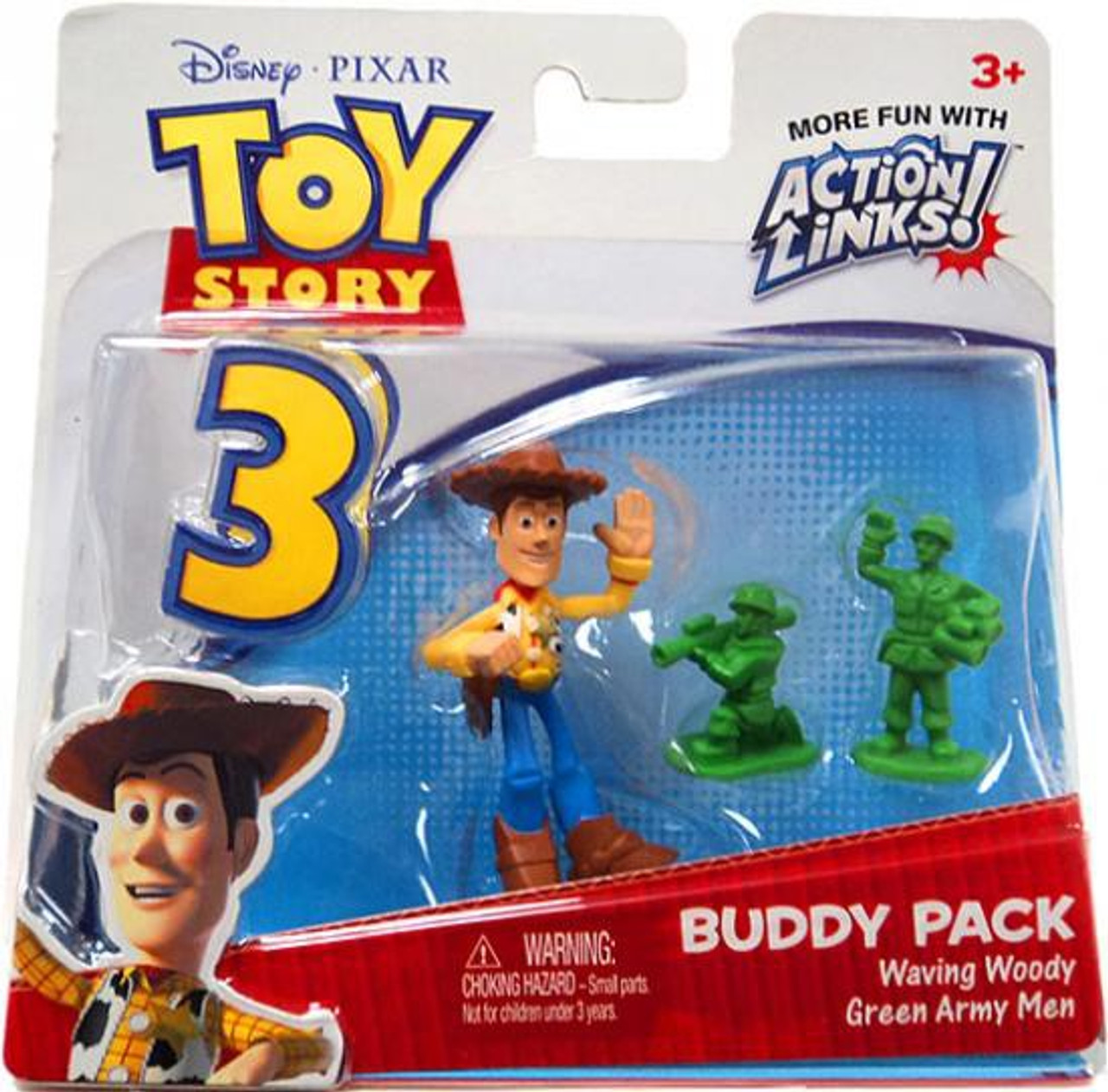 Toy Story 3 Action Links Buddy Pack Waving Woody Green Army Men Mini Figure 2 Pack Mattel Toys Toywiz - roblox army toys