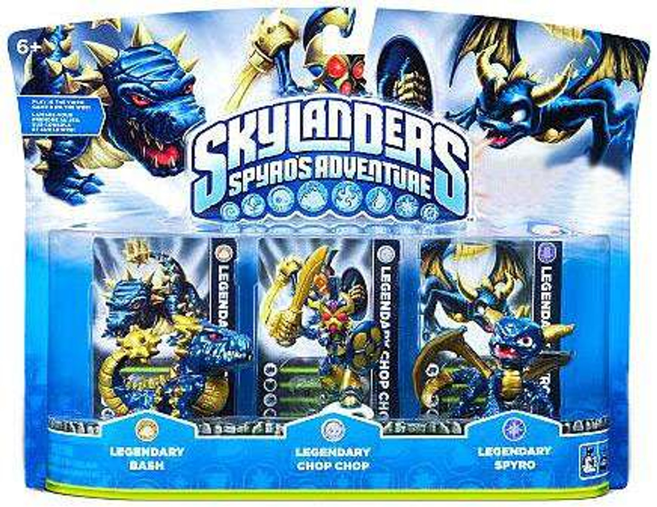 Skylanders Spyros Adventure Legendary Bash, Chop Chop Spyro Exclusive Figure 3Pack Activision