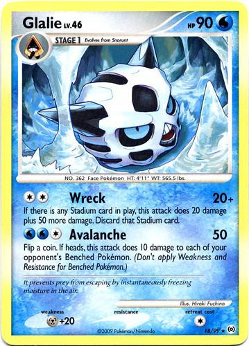 Pokemon Trading Card Game Platinum Arceus Single Card Rare Glalie 18 - ToyWiz
