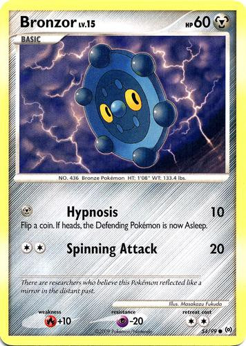 Pokemon Trading Card Game Platinum Arceus Single Card Common Bronzor 54 - ToyWiz