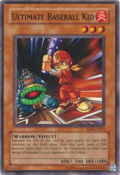 YuGiOh Soul of the Duelist Single Card Common Ultimate Baseball Kid SOD