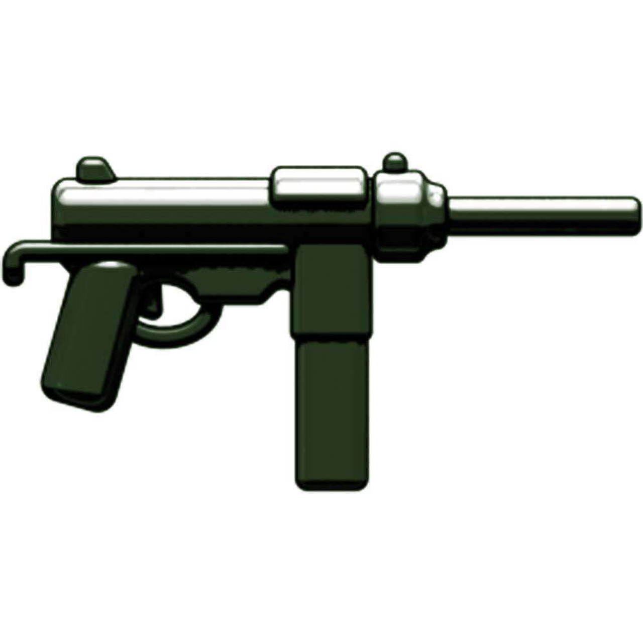 Brickarms Weapons M3 Grease Gun 2 5 Dark Olive Green Toywiz - sten gun roblox gear id