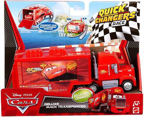 Disney Pixar Cars Cars 2 Quick Changers Race Deluxe Mack Transporter