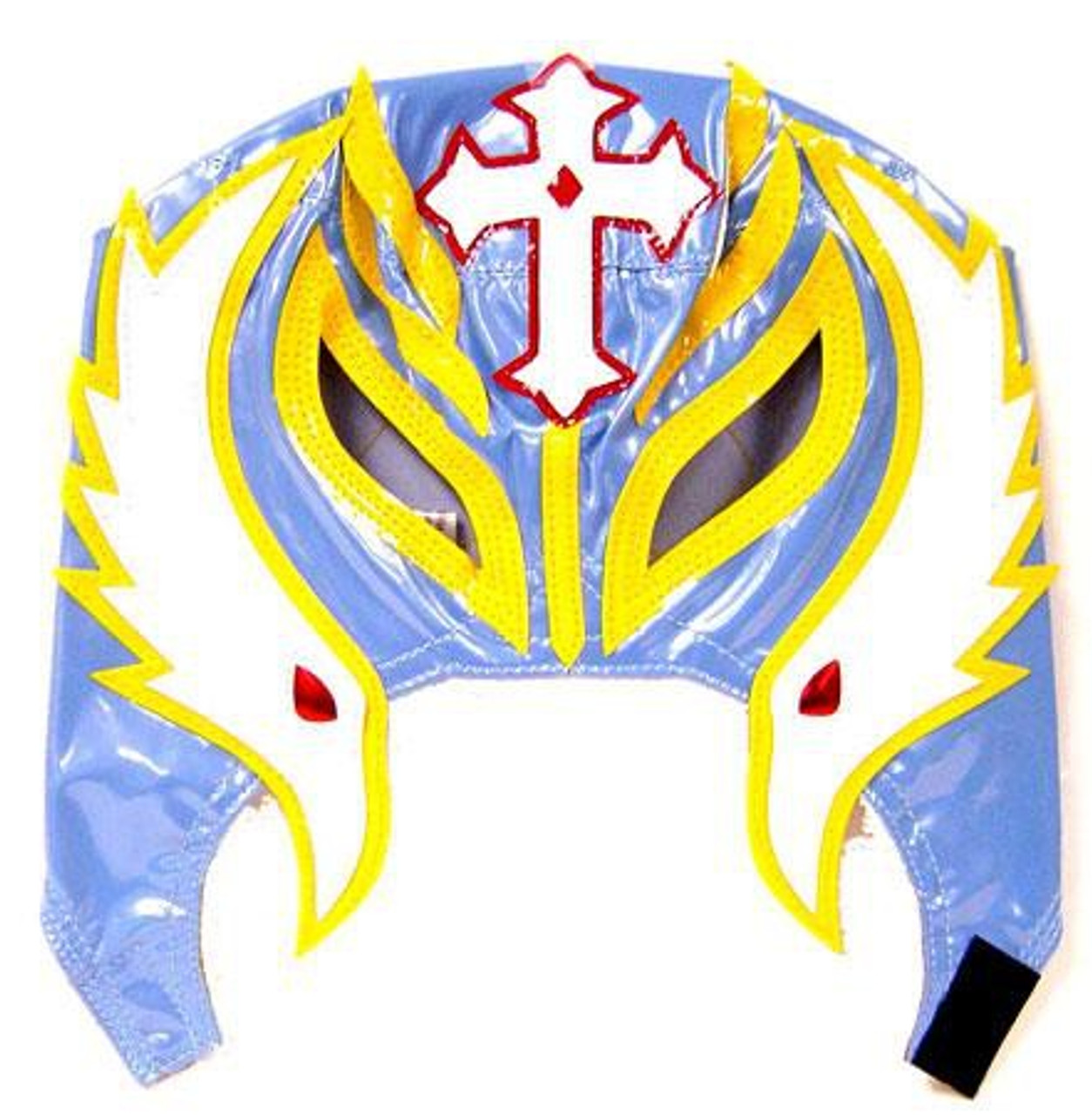 Wwe Wrestling Rey Mysterio Replica Mask Youth Light Blue Yellow Figures Toy Co Toywiz