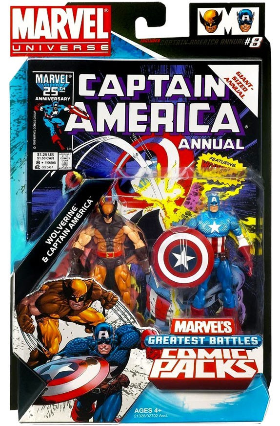 Marvel Universe Marvels Greatest Battles Comic Packs Wolverine Captain