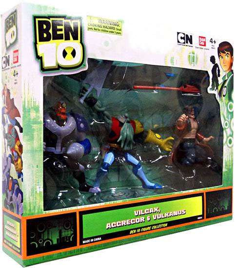 Ben 10 Vilgax Aggregor Amp Vulkanus Exclusive Action Figure 3 Pack