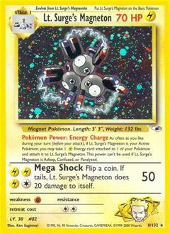 Pokemon Gym Heroes Single Card Rare Holo Lt Surges Magneton 8 ToyWiz