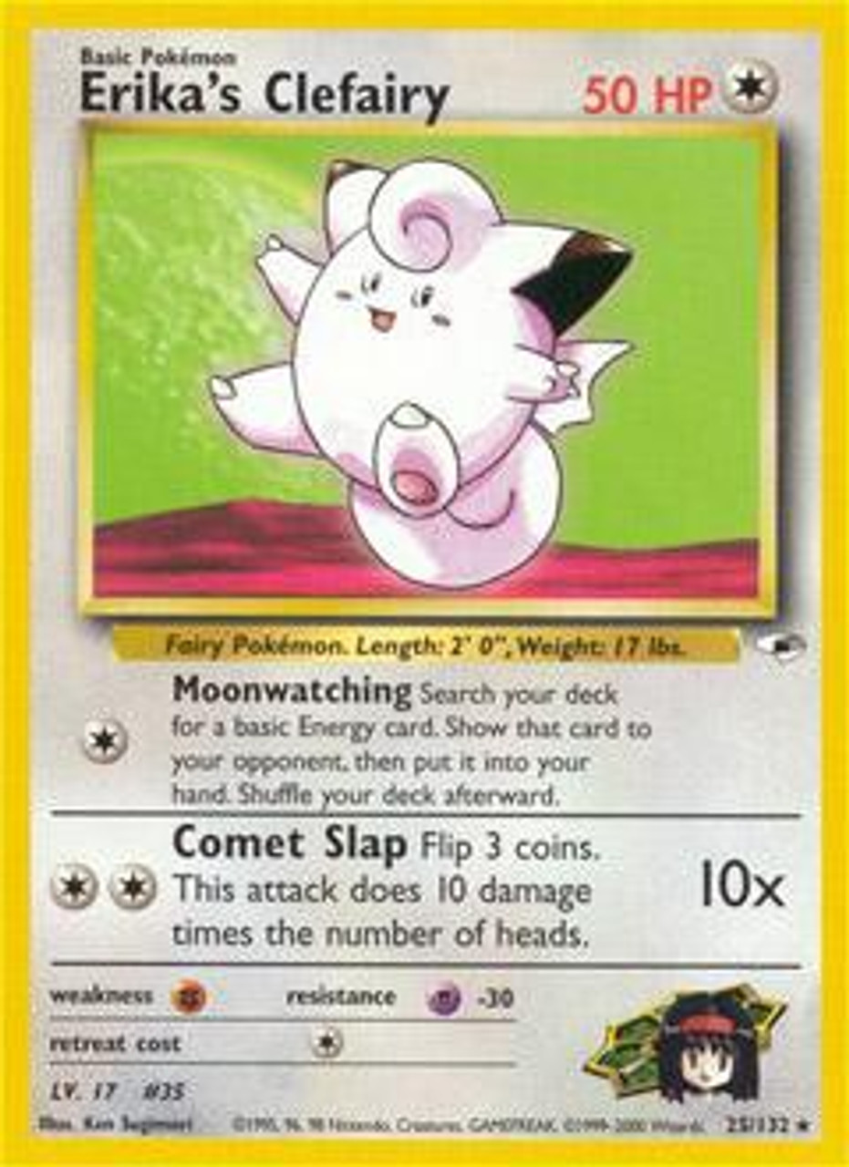 Pokemon Gym Heroes Single Card Rare Erikas Clefairy 25 Toywiz - pikachu 25 sales roblox