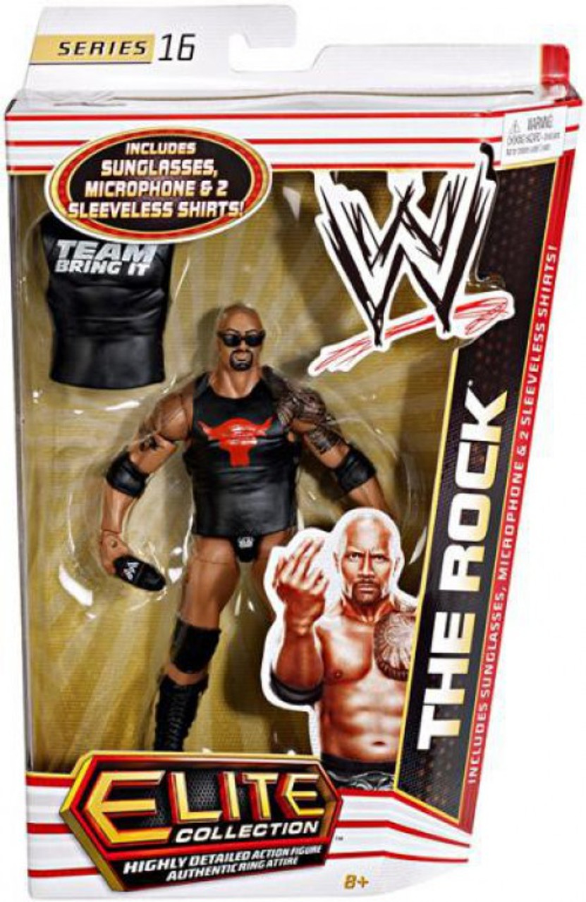 WWE Wrestling Elite Collection Series 16 The Rock Action Figure ...