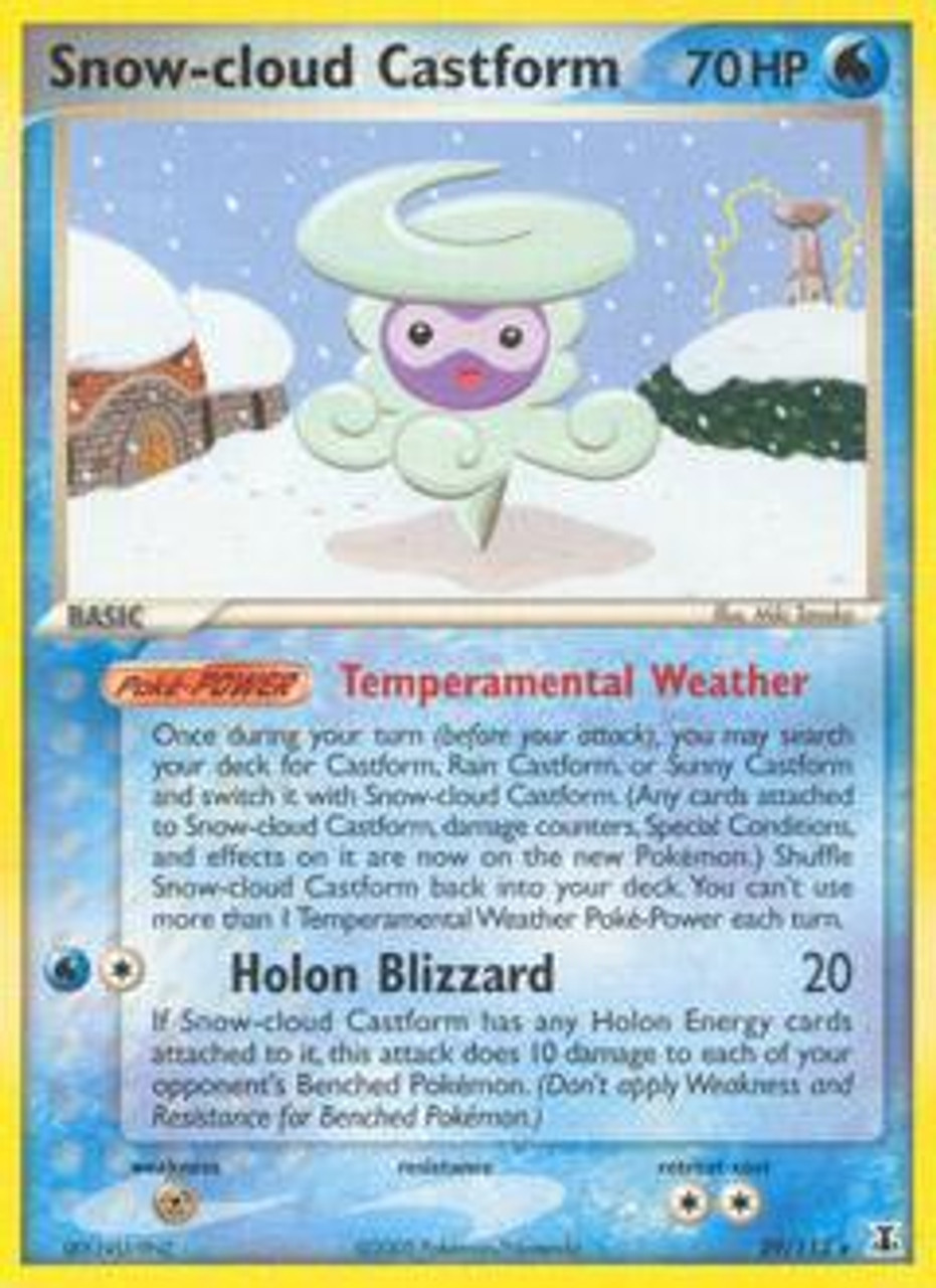 Pokemon Ex Delta Species Single Card Rare Snow Cloud Castform 29 Toywiz - mew pokémon shuffle t shirt roblox