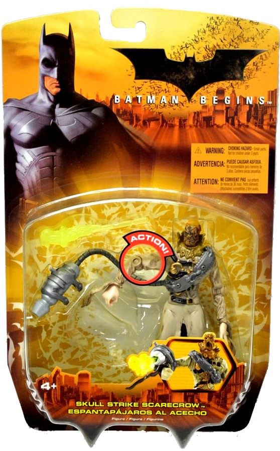 Batman Begins Scarecrow Action Figure Skull Strike Mattel Toys ToyWiz