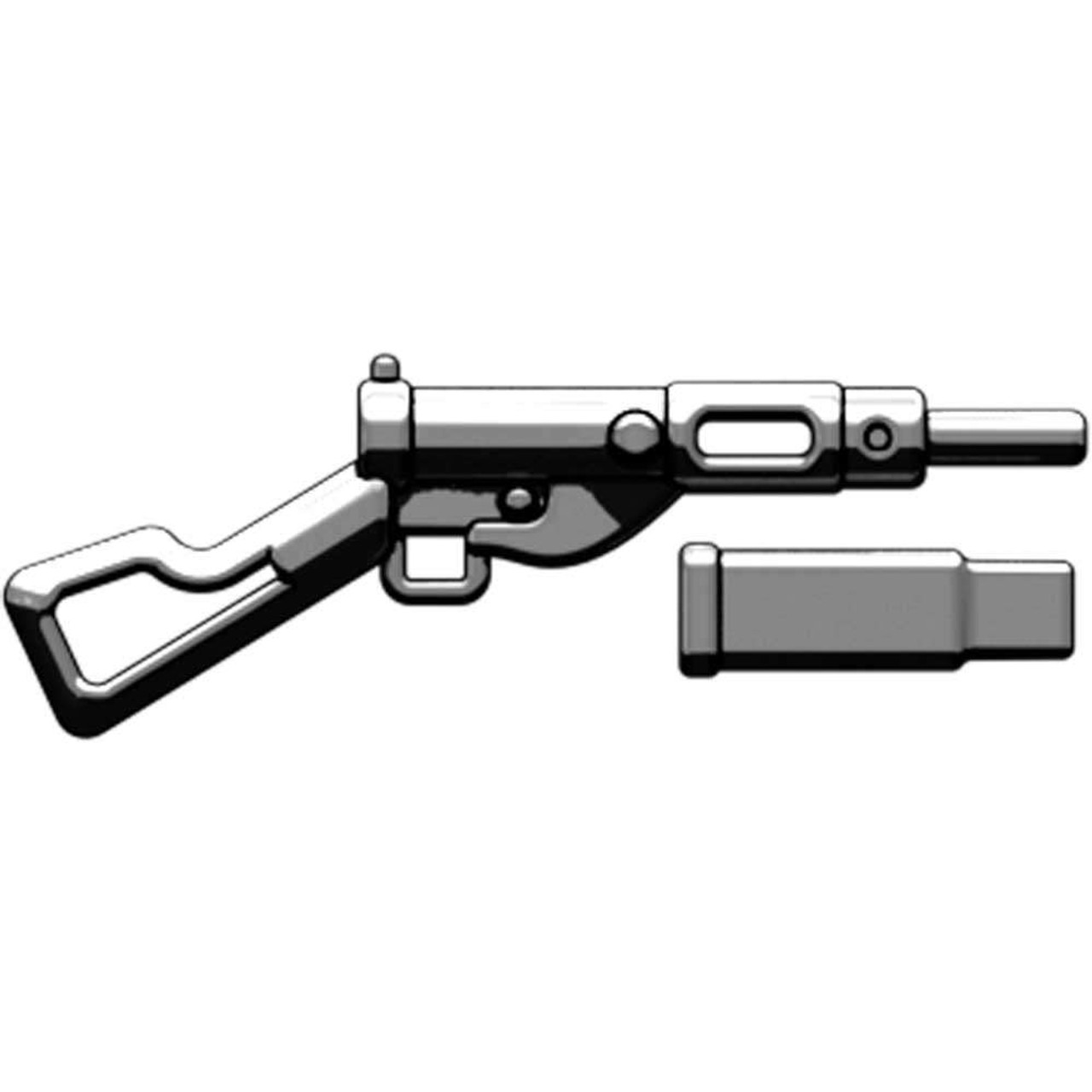 Brickarms Weapons Sten 2 5 Gunmetal Toywiz - sten gun ww2 sub machine gun roblox