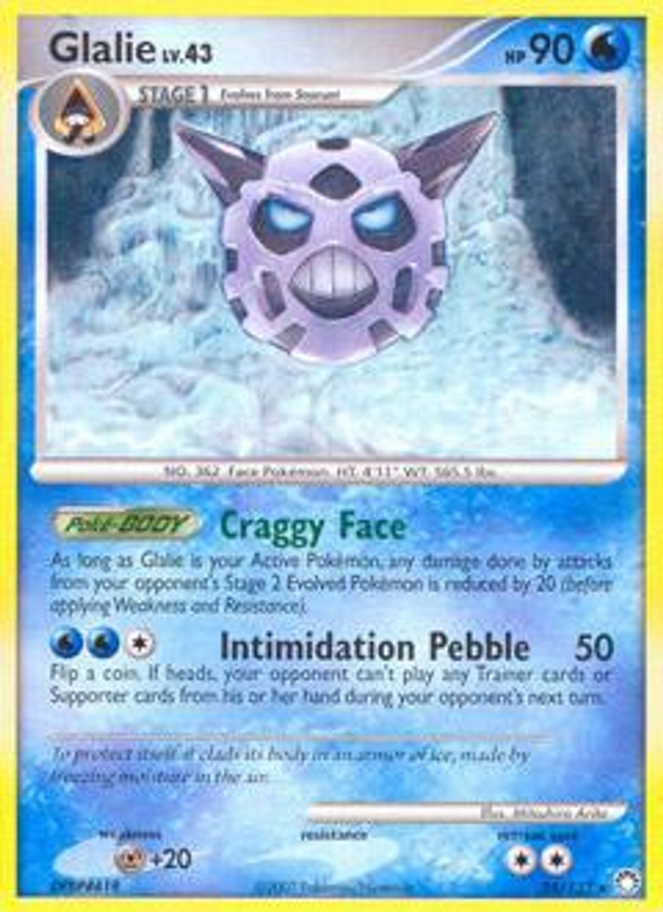 Pokemon Diamond Pearl Mysterious Treasures Single Card Rare Glalie 25 Toywiz - pikachu 25 sales roblox