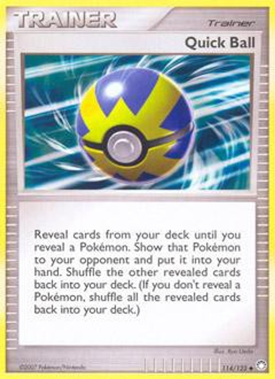 Pokemon Diamond Pearl Mysterious Treasures Single Card Uncommon Quick Ball 114 Toywiz