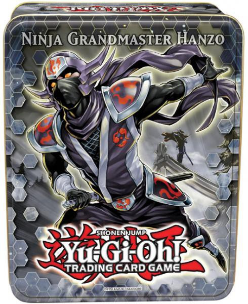 YuGiOh 2012 Ninja Grandmaster Hanzo Tin Set 5 Booster Packs 5 Foil