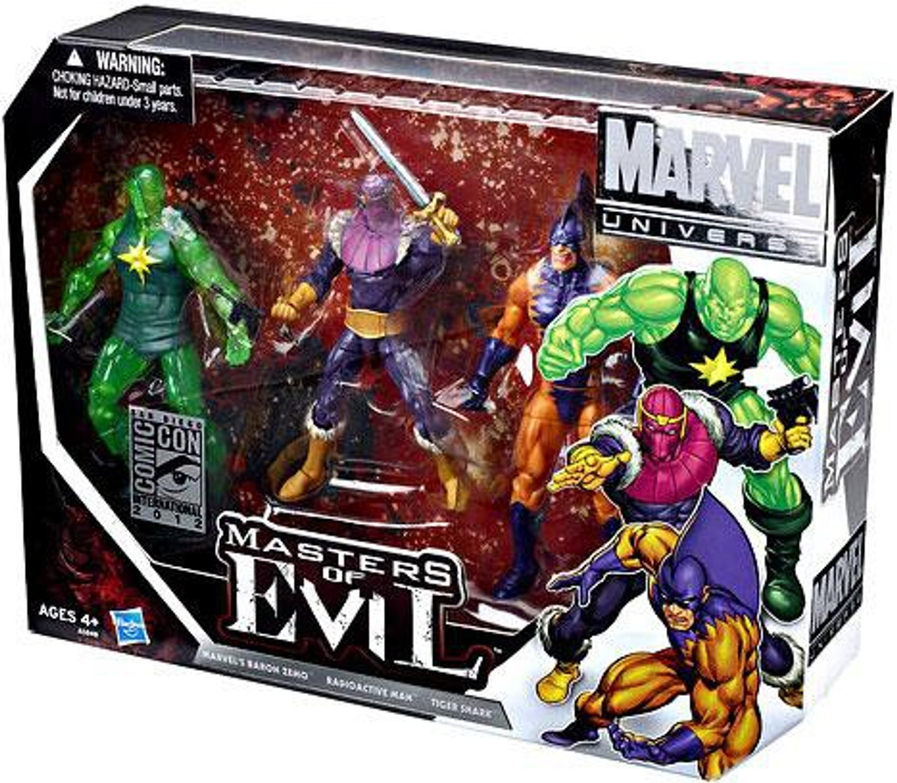 Marvel Universe Zemo Tiger Shark Radioactive Man Exclusive 3 75 Action Figure 3 Pack Masters Of Evil Hasbro Toys Toywiz - galaxy radioactive beast mode roblox