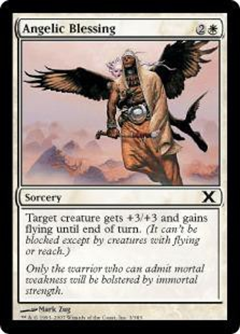 Magic The Gathering 10th Edition Single Card Common Angelic Blessing 3 Toywiz - blessing white angel wings roblox