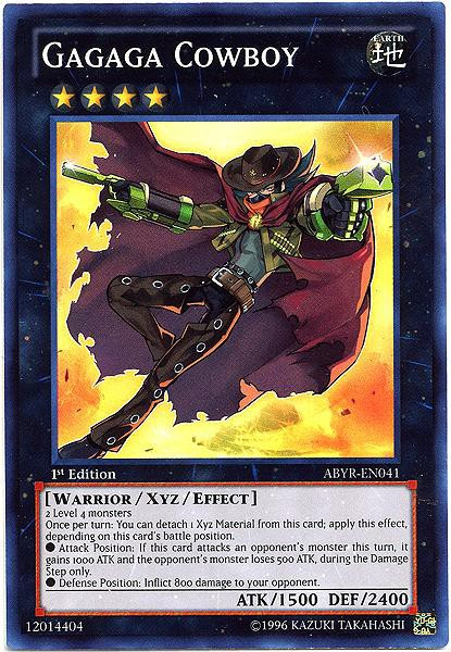 YuGiOh Zexal Abyss Rising Single Card Super Rare Gagaga Cowboy ABYR